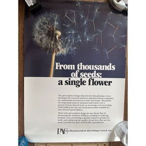 Vintage Pharmaceutical Lobbying R&D Expense Pharmacy Poster Pharmacist Promo